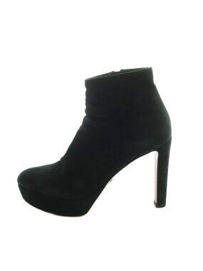 Prada Short Boots High Heel Platform Suede 36 23.0 cm Black
